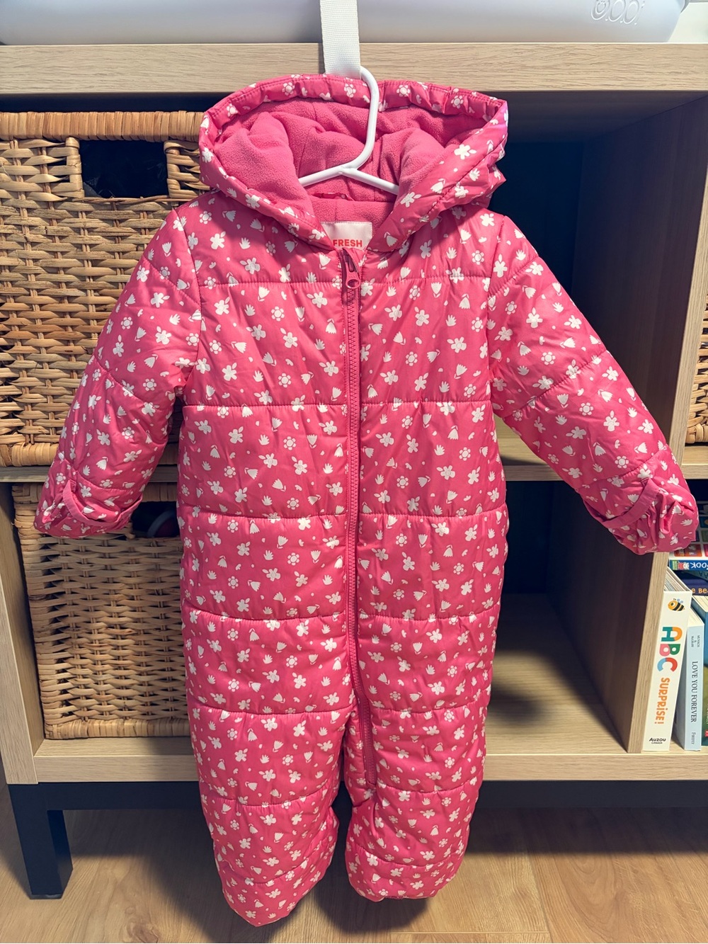 Baby Pink Floral Joe Fresh Snowsuit